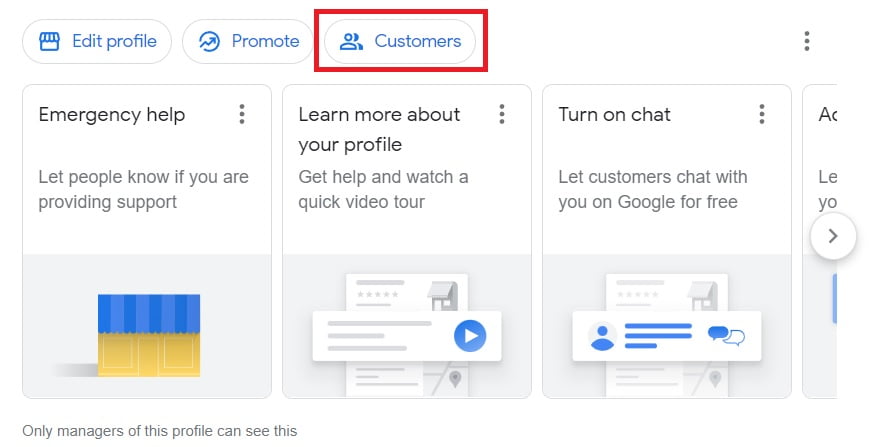 Google Business Profile Customers